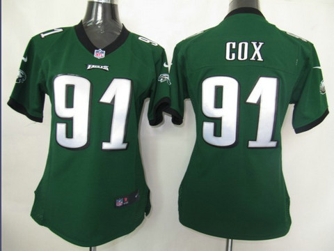 Nike nfl Women Jerseys Philadelphia Eagles 91 Cox Green Game